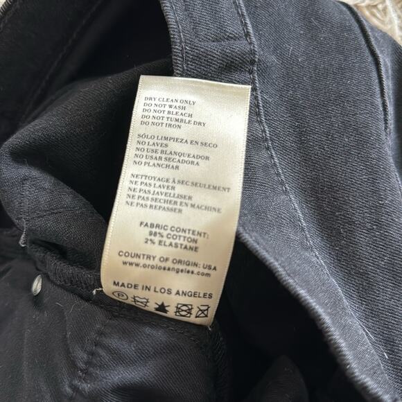 Oro Los Angeles The Wolf Denim Black Skinny Distressed Jeans 28 - Picture 9 of 9